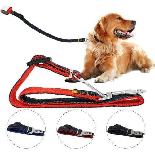 2Packs Adjustable Dog Seat Belt Pet Car Seat Belt Safety Leads Vehicle Seatbelt Harness Made from Nylon Denim Fabric Pet Product