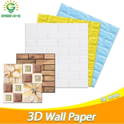 3D Wallpaper 70cm*77cm DIY Marble Waterproof Stickers 3D wall paper Self-Adhesive Wallpaper Brick for home Kitchen bedroom