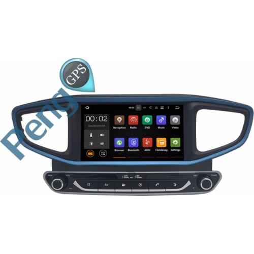 Octa Core 2 Din Stereo DVD Player Android 8.0 Car Radio for HYUNDAI Ioniq for Ioniq Hybrid 2016 2017 GPS Navigation CD Headunit