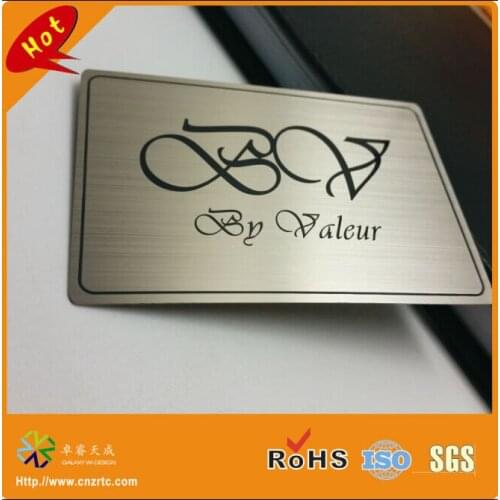 Free design! creative individuation special stainless steel brushed metal business card(0.3mm/0.5mm/0.8mm etc)