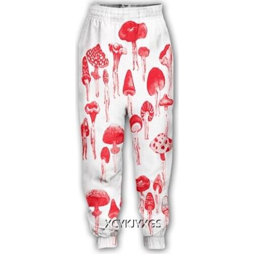 New Unisex Mushroom Art 3D Print Causal Clothing Fashion Men Women Hip Hop Pants Plus Size S-7XL Trouser Jogger Men