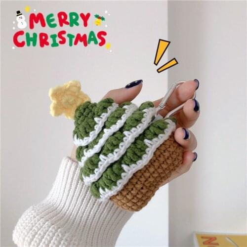Creative Knitted Christmas Tree for airpods 1/2 Earphone Protective Sleeve Case for airpods pro 3 Generation Gift for Girl Boy