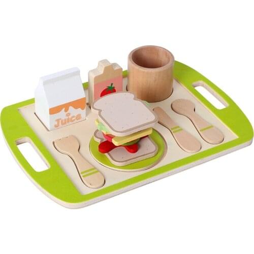 Wooden childrens play house kitchen toy parent-child interactive toy