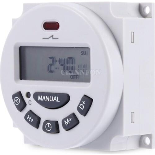 DHL 100PCS LCD Digital Programmable Control Power Timer Switch Time Relay 12V 24V 110V 220V