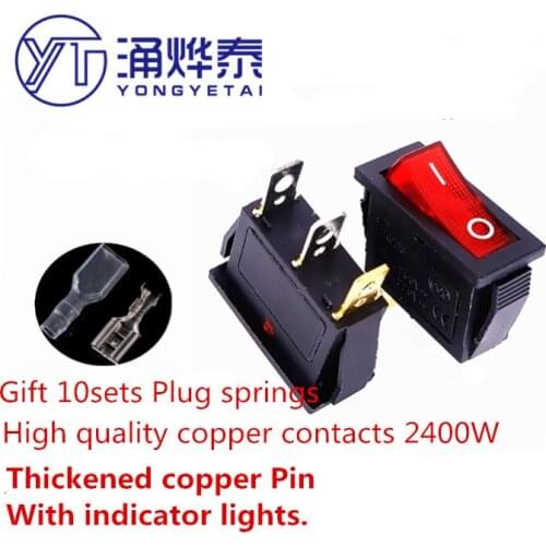 Electric rice cooker electric wok ship type switch accessories boat shape rocker power button KCD3 with light free shipping