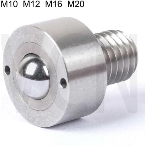 Good Quanlity BCHM Ball Rollers Ball Screw,Round Head ,Stud Type , Stainless Steel Body,M10 M12 M16 M20 VCN314 Fast Shipping