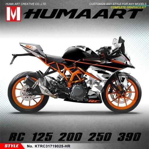 HUMAART Vinyl Decals Stickers for RC 125 200 250 390 2014 2015 2016 2017 2018 2019 2020 (Style NO.KTRC31719025-HR)