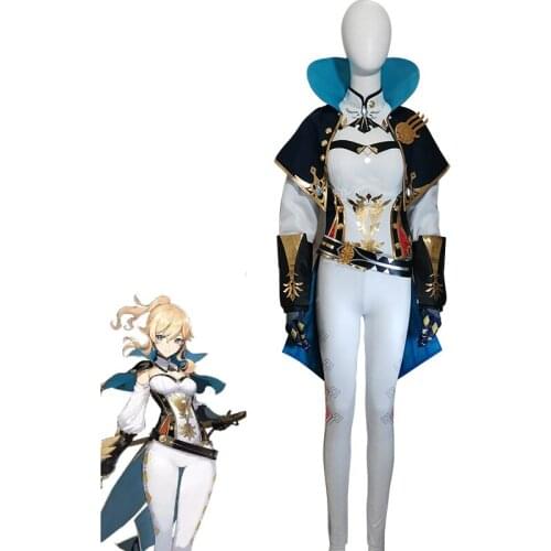 Game Genshin Impact Jean Gunnhildr Cosplay Costume Dandelion Knight Combat Uniform Female Party Role Play Clothing Custom Made