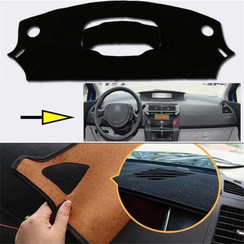 Interior Dashboard Carpet Photophobism Protective Pad Mat For Citroen C-Quatre 2014-2016