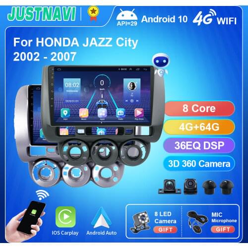 For Honda Fit JAZZ Car Radio 2004-2008 RHD GPS Navigation Stereo Multimedia No DVD Player Android 9.0 Carplay DSP Sony Camera