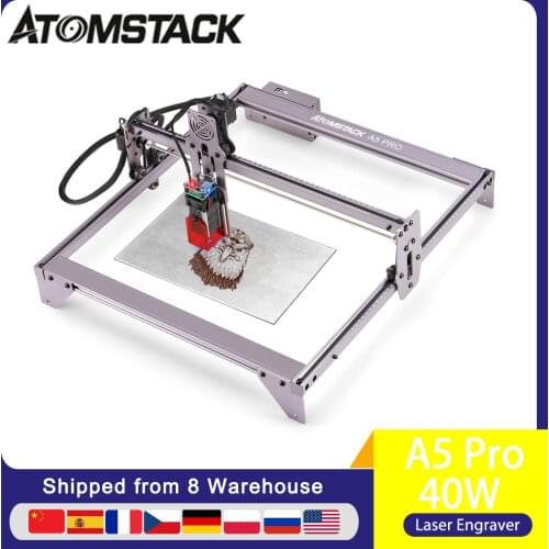 ATOMSTACK A5 Pro 40W Laser Engraver CNC DIY Eye Protection Laser Engraving Cutting Machine with 410x400 Size Fixed-Focus Laser