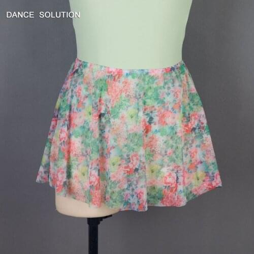 Hot Sale Chiffon Ballet Leotard Half Skirt Practice Dancing Dress for Lady & Woman Ballet Printing Skirt Free Shipping 01D0127