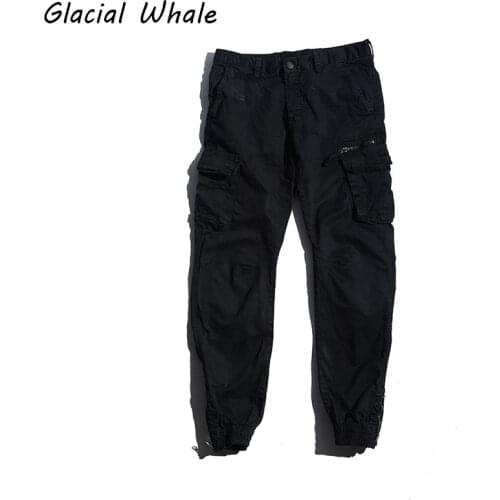 GlacialWhale Mens Cargo Pants Men Fashion 2021 New Joggers Male Hip Hop Japanese Streetwear Trousers Jogging Black Pants For Men