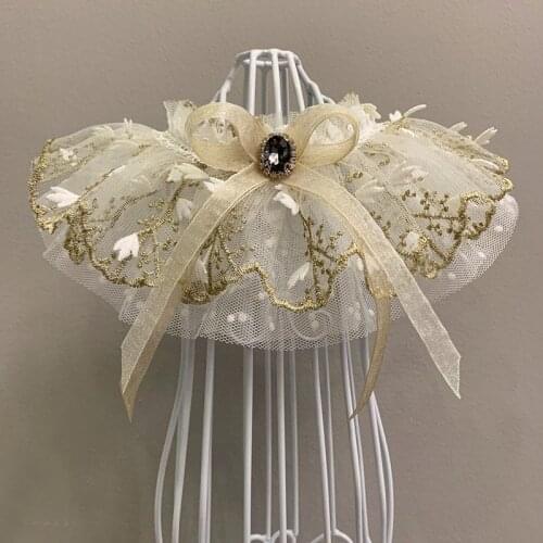 Pet Dog Cat Necklace Lace Bow-knot Ties Dogs Collars Supplies Handmade Lace Tie Bibs For Small Puppy Dog Jewelry Accessories