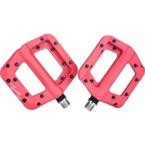 Catazer MTB Pedals Cycling Mountain Bike Pedals 9/16" Non-Slip Nylon Fiber Bicycle Platform Pedals for BMX MTB