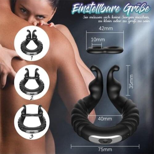 2021 New Sex Toys For Men Male Silicone Masturbator Couples Vibrator Long Lasting Charge Locking Ring