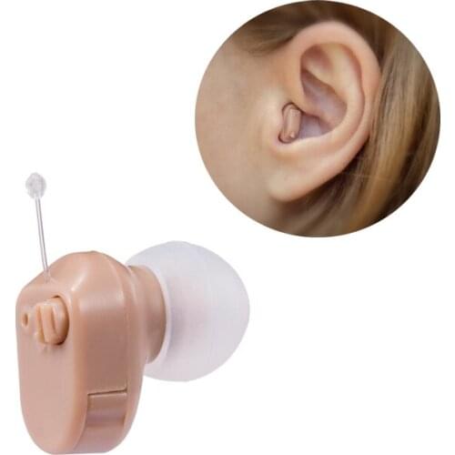 Hearing Aid Mini In-Ear Sound Amplifier Wireless Headset Support With Battery For Elderly/Deafness Adjustable Volume s-900A