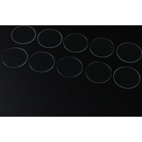 10 Pieces 1mm Thick Flat Mineral Glass Watch Replace Parts Watchmaker 45mm