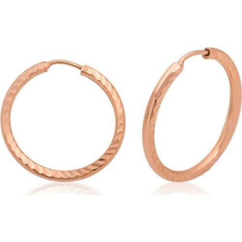 Tevuli 925 Sterling Silver Rose Small Auger Ring Earrings