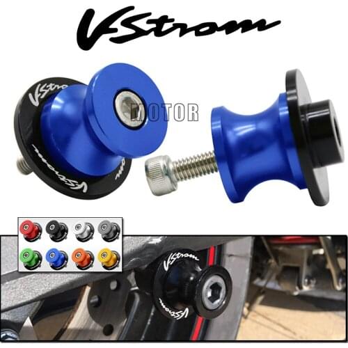 Motorcycle Rear Swingarm Sliders Spools 8MM CNC For Suzuki V-Strom 1000 All Year Swing Arm Cover Stand Screws Slider Paddock M8
