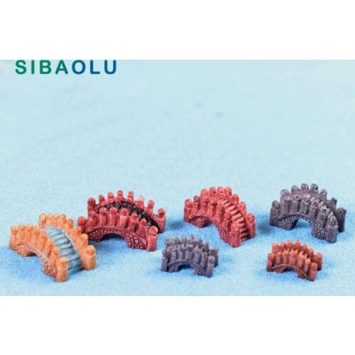1pc Resin Stone Bridge Miniature Figurine DIY Accessories Doll Baby House Decoration Simulation Food plastic girl toy Kawaii