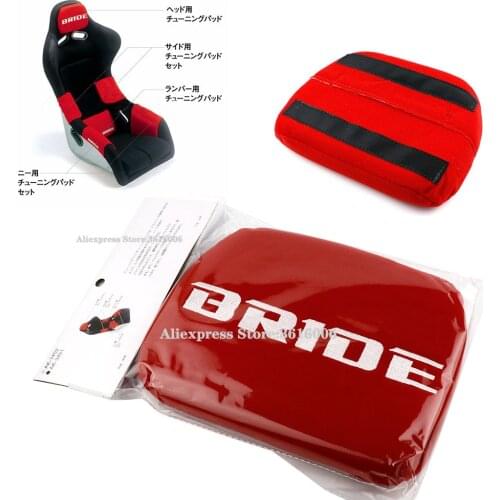 1X JDM BRIDE Racing Tuning Pad For Head Rest Cushion Bucket Seat Racing