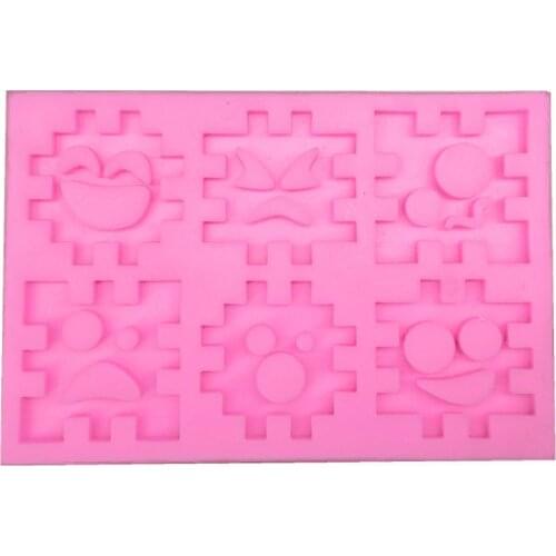 3D Jigsaw Puzzle Blocks Silicone Mold Cube Fondant Chocolate Resin Molds