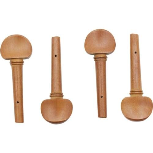4Pcs/set Violin Fiddle Tuning Peg Set Mahogany Ebony 4/4 Violin Part Tuning Pegs Tuners Open Hole String Instrument Accessories