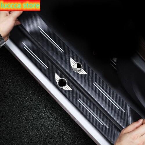 4 PCs car styling door adjustment sticker for Mini Cooper One S JCW R55 R56 R50 R53 R60 F55 F56 Countryman accessories
