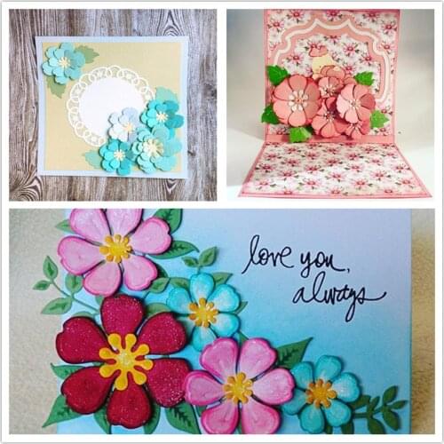 5Pcs/lot Flowers Metal Cutting Dies Stencil Die Cut Christmas decoration Scrapbooking Craft Stamps and stencil 2021 new dies cut