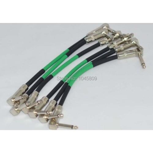 6-PACK 6" Right Angle 1/4 Mono Guitar Effect Pedal Board Cable Patch Cord NEW