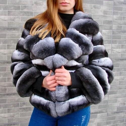 Alabling Chinchilla Fur Coats