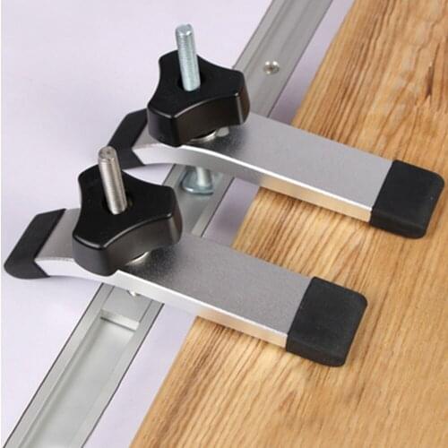 Woodworking Mini T-tracks Slot Miter Track Jig Fixture T-Slot Pressboard Clamp T Screw T Slider Pressure Block