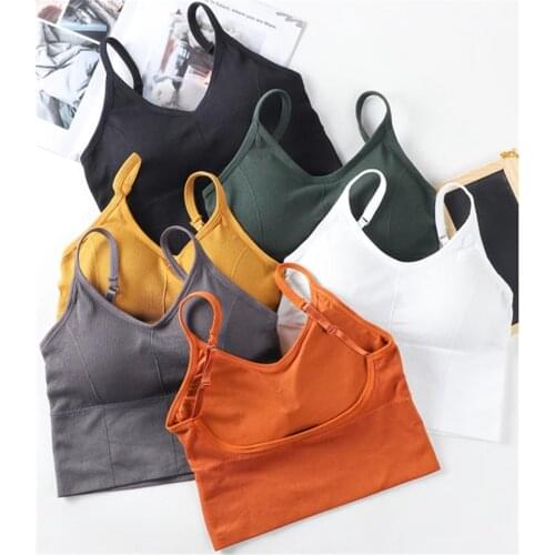 Cotton Bras Women Top Push Up Solid Sports Bra Jogging Gym Women Sports Bra Girl Underwear Fitness Running Sport Tops