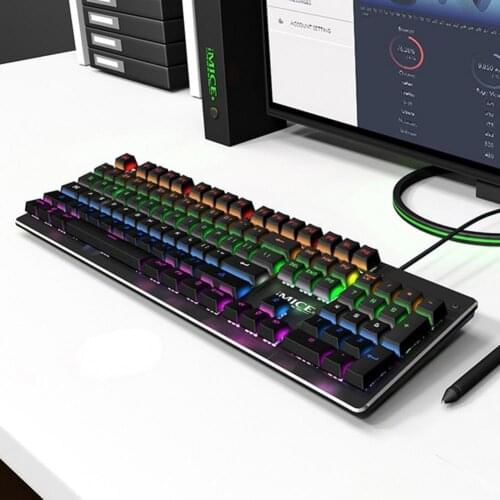 LED Luminous Gaming Keyboard USB Wired Gamer Kit Backlight Waterproof Multi-Media Keyboard For PC Laptop