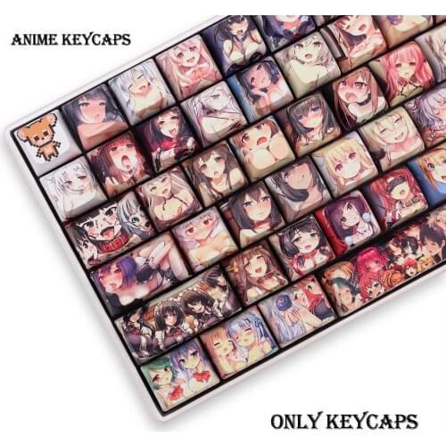 132 keys PBT Keycap Dye-SUB XDA Profile Japanese Anime Keycaps For Cherry Mx Gateron Kailh Switch Mechanical Keyboard