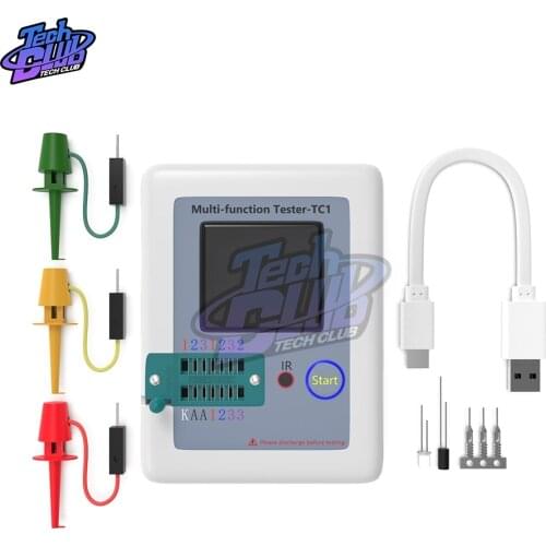 LCR-TC1 LCR TC1 Colorful Display Multifunctional TFT Backlight Transistor ESR Tester for Diode Triode Capacitor Resistor