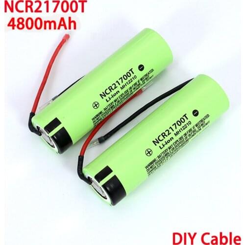 3.7V NCR21700T li-lon battery 4800mAh 21700 15A 5C Rate Discharge ternary lithium batteries DIY Welding Cable