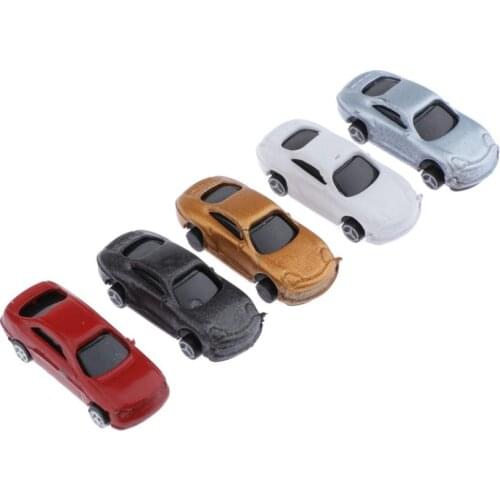 MagiDeal 30 Painted Model Cars Vehicle Fit Z 1:200 Cars Parking Scenery
