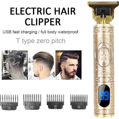 Electric Hair Trimmer USB Rechargeable T9 Baldheaded Hair Clipper Cordless Shaver Razor for Men Barber Hair Cutting Machine