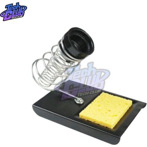 Multi-functional Soldering Iron Stand Holder Base Spring Metal Solder Iron Support Safety Protect Base +Sponge for Soldering