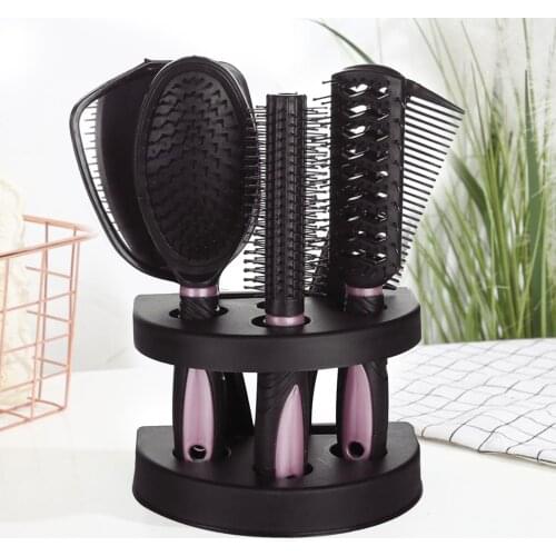 New 5pcs Professional Salon Hairbrush Womens Ladies Makeup Hand Hair Brush Comb Set