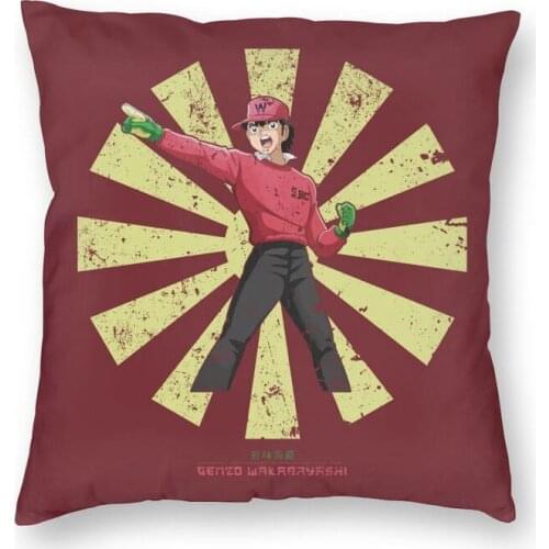 Genzo Wakabayashi Retro Captain Tsubasa Cushion Covers Sofa Decoration Japanase Manga Square Throw Pillow Cover 40x40cm