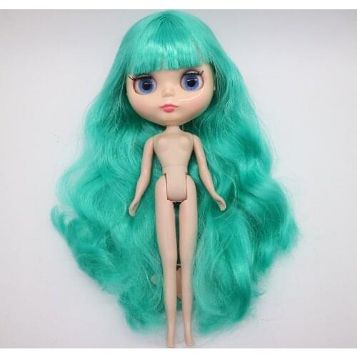 Nude blyth dolls green hair with bang 2016