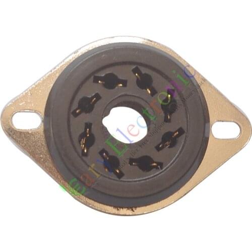 Wholesale and retail 50pc 8Pin Gold bakelite Vacuum Tube Socket Saver KT88 EL34B 6550 AUDIO tube amps free shipping