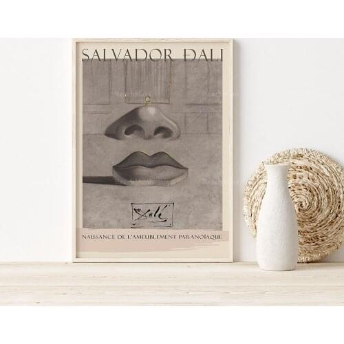Salvador Dali Lip Exhibition Printable Posters | Digital Printing | Museum Posters | Printable Wall Decorations | Spanish Master
