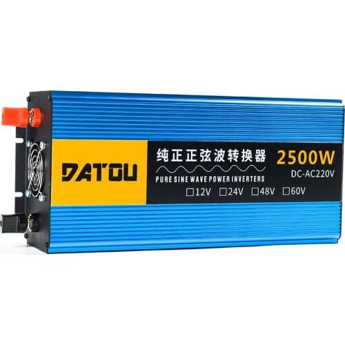 2500W pure sine wave converter DC24V to AC 220V charge inverter camping