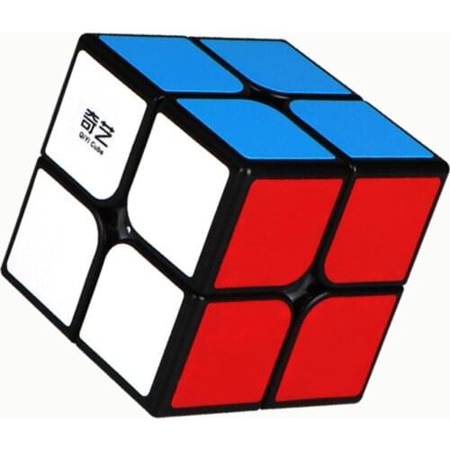 QiYi 2x2 Cube QiDi 2x2x2 Magic Cube 2 Layers Black White 2x2 Magic Speed Cube Professional Puzzle Toys For Children Kids Gift
