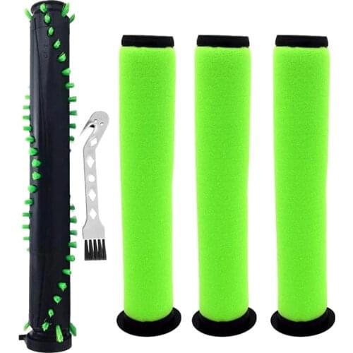 Roller Brush and Foam Filter Assembly for Gtech AirRam MK2 K9 Cordless Vacuum Cleaner Brush Rod End Cover Spare Part