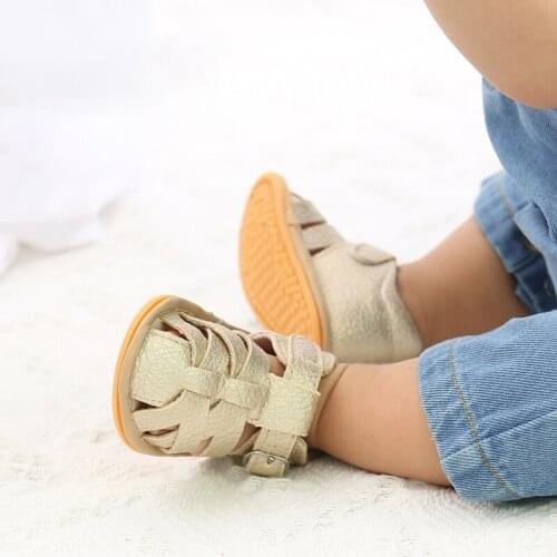 Baby Summer Sandals 0-18 Months Boy Girl Slippers Toddler Kids Nursery School First Walkers PU Leather Shoes